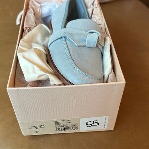Alexandre Birman Sky Blue Suede Loafers